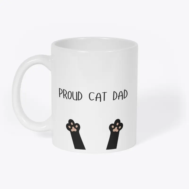 Proud Cat Dad Ceramic Mug 11oz