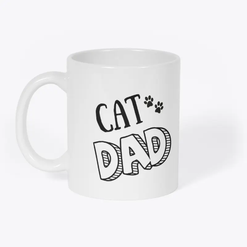 Cat Dad Ceramic Mug 11oz